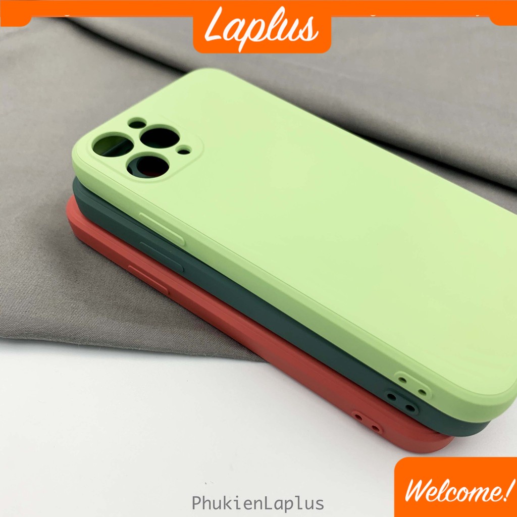 Ốp Lưng Iphone Chống Bẩn Trơn Full Viền Cạnh Vuông Cao Cấp Dành Cho Đủ Các Dòng Ip - Giao Hàng Hỏa Tốc Nowship