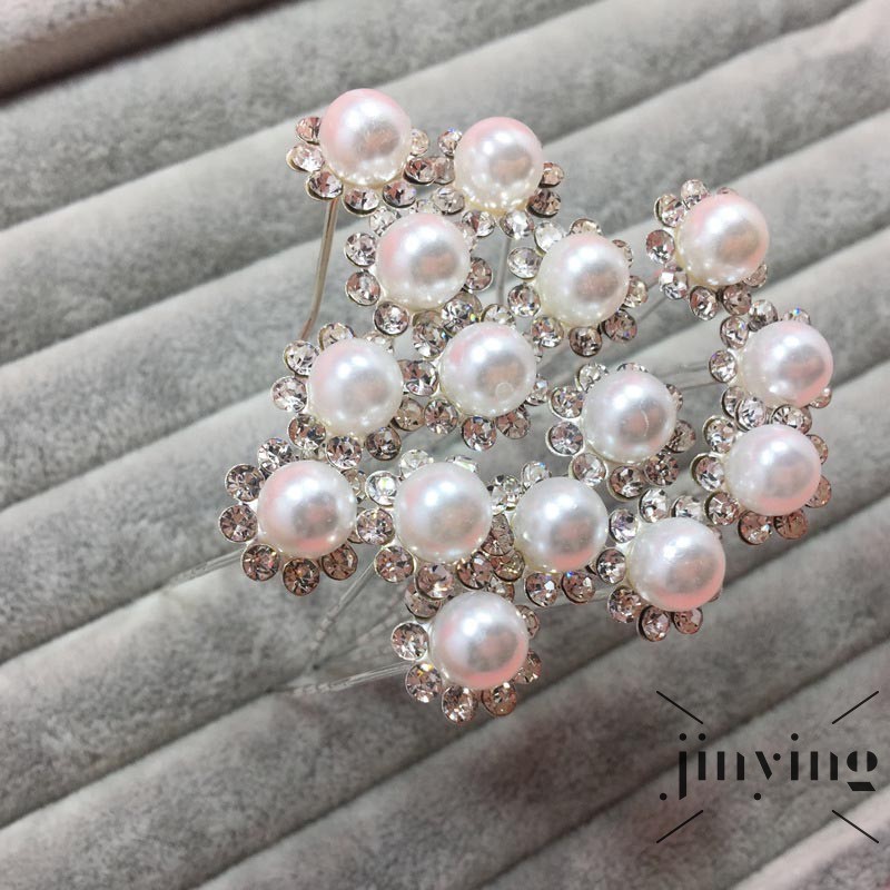 GETNOIVAS Set 10 trâm cài tóc đính ngọc trang trí tóc cô dâu