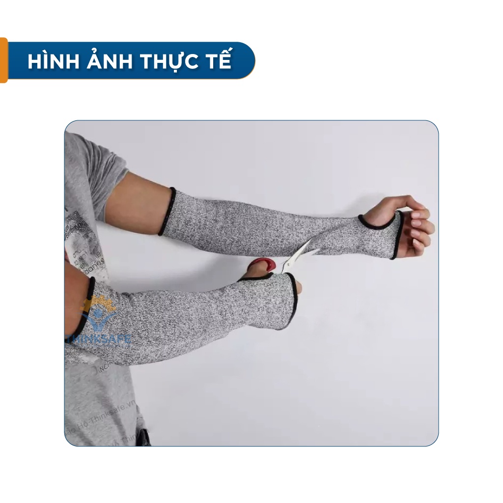 Ống tay chống cắt, chống nắng Deltaplus Econocut5M. Bao găng tay chống cắt bảo hộ lao động sắc như tôn kính - THINKSAFE