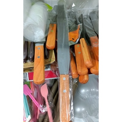 Dao chà láng thẳng / trét kem bánh gato cán gỗ cao cấp 25cm