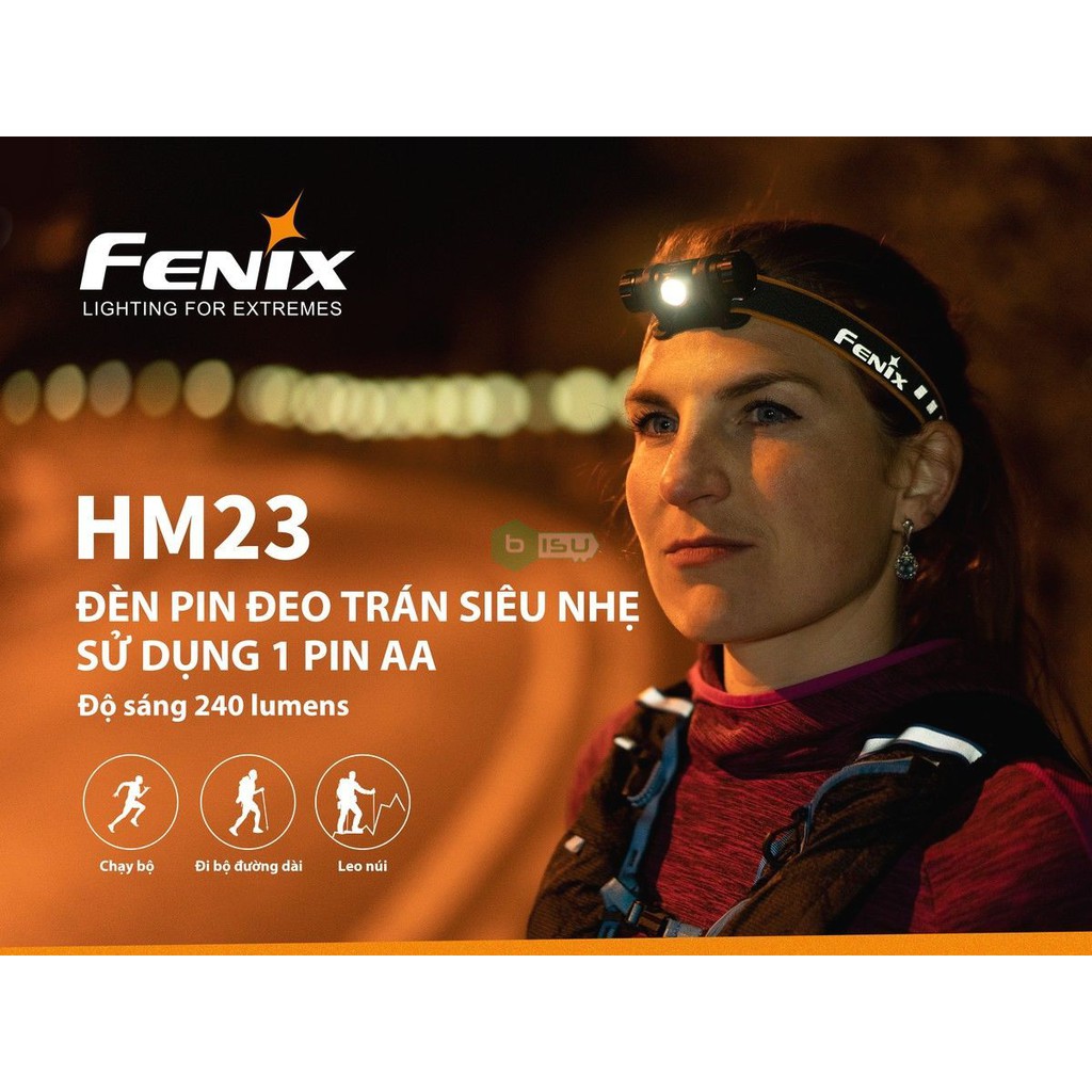 ĐẠI LÝ ĐỘC QUYỀN FENIX - Đèn pin Fenix - HM23 - 240 Lumens (Ánh sáng vàng)