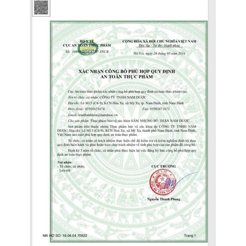 Sâm nhung bổ thận Nam Dược dùng cho cả nam và nữ bị thận hư, thận yếu, tiểu đêm nhiều, tóc bạc sớm ...