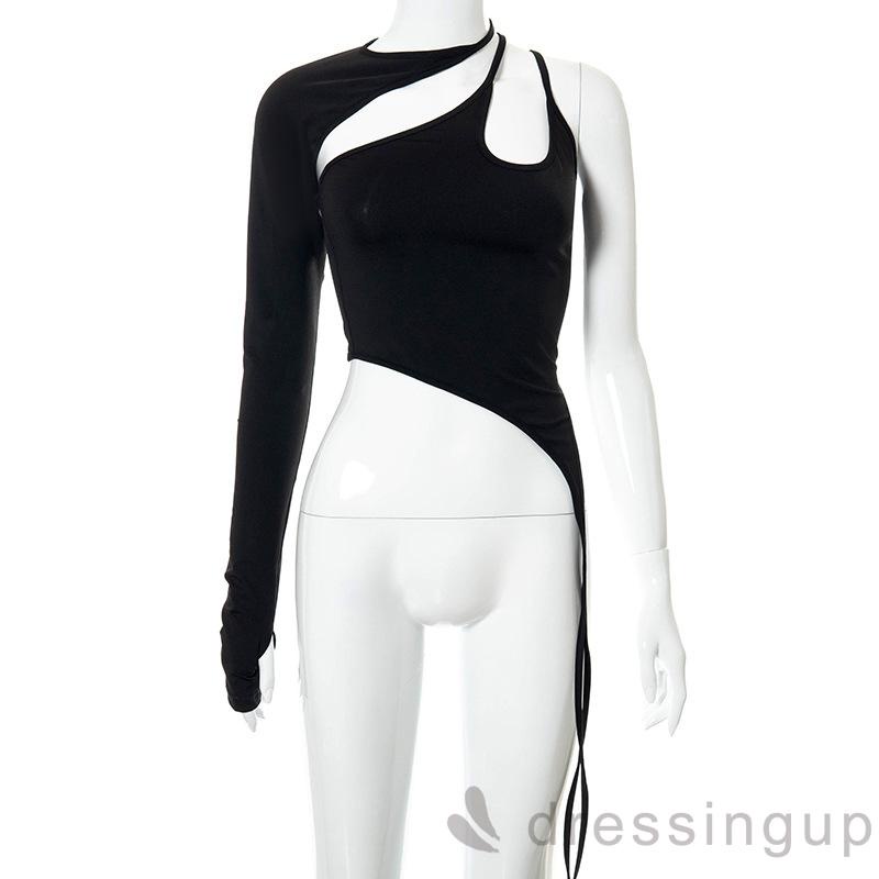 Áo ngắn hai dây tay áo đơn rời màu thời trang cho nữ