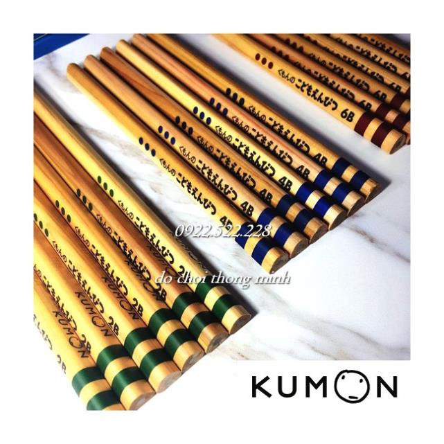 Combo 1 hộp bút chì Kumon + 1 gọt chì + 1 nối chì Kumon - made in Japan