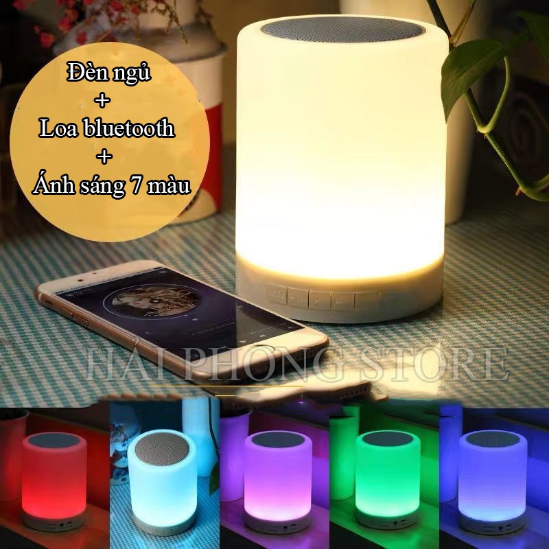 Loa Bluetooth cảm biến đổi màu theo nhạc Led RGB kèm loa bluetooth và đèn ngủ thông minh tiện lợi