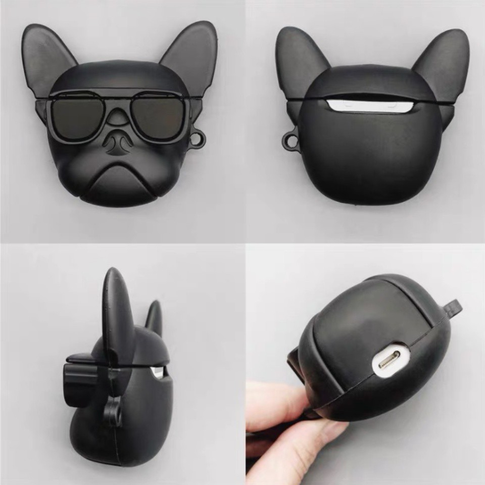 Vỏ Ốp Case Airpod Airpods bảo vệ bao đựng tai nghe không dây bluetooth Pro/2/i12/i9/tws chó bulldog chống va đập Lala17