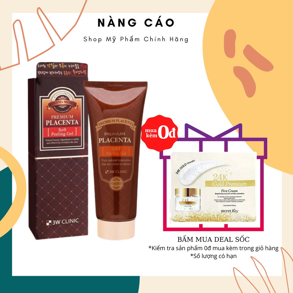 Kem Tẩy Tế Bào Chết 3W Clinic Premium Placenta Soft Peeling Gel 160ml | BigBuy360 - bigbuy360.vn