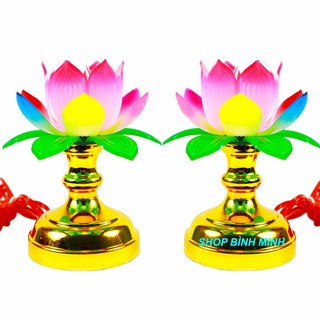 [ Bộ 2 ] đèn thờ - đèn thờ cúng kiểu dáng hoa sen sáng đẹp - đèn thờ - đèn thờ