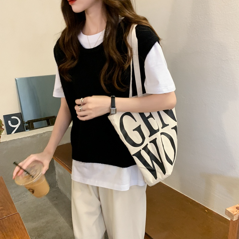 Áo khoác dệt kim sát nách dáng ngắn nhiều màu sắc dễ thương | BigBuy360 - bigbuy360.vn