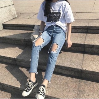 baggy jeans rách gối