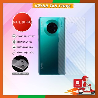 Miếng dán decal carbon mặt sau Huawei Mate 30, Mate 30 Pro, Mate 40 Pro chống trầy mặt lưng, chống bám vân tay