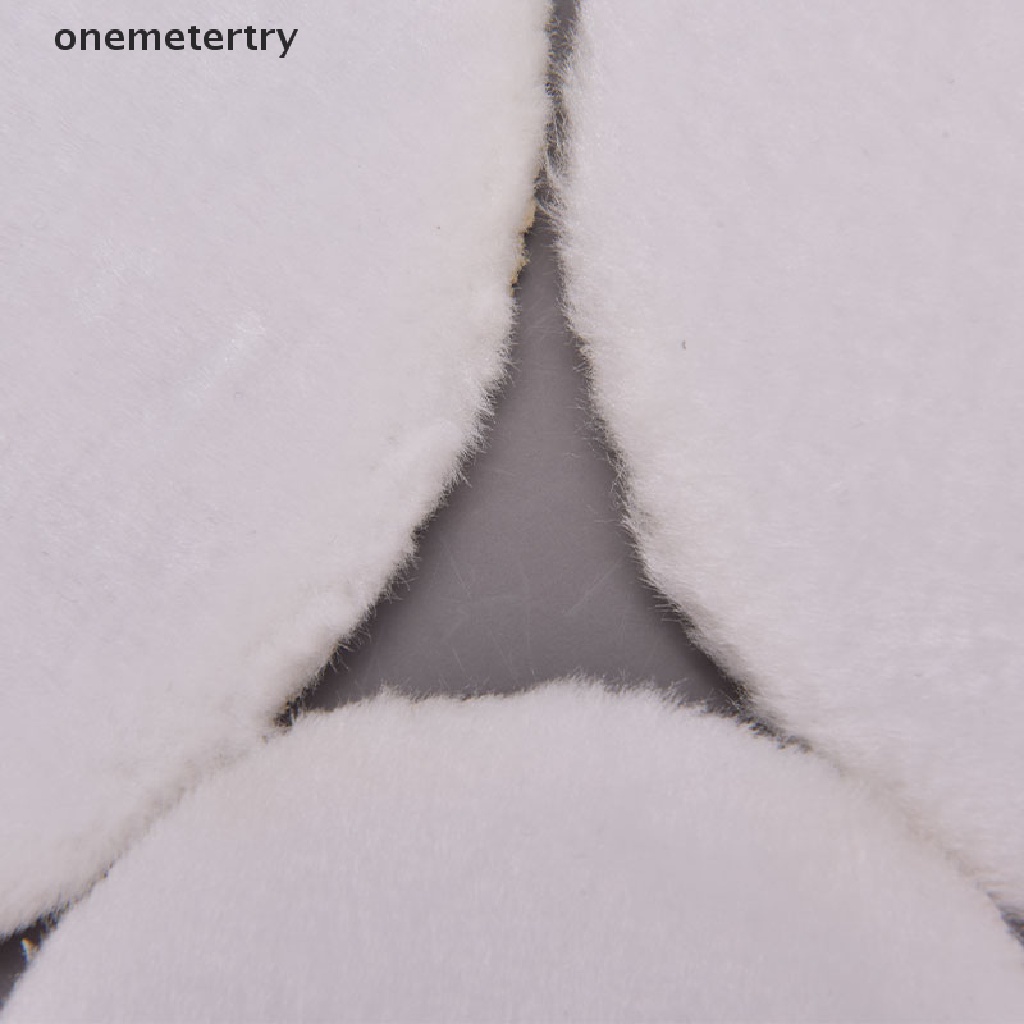 Bộ 5 Đĩa Đánh Bóng Xe Hơi Bằng Len Mềm Mại Màu Trắng Tiện Dụng