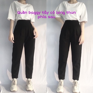 Quần baggy tây lưng thun sau được lựa size