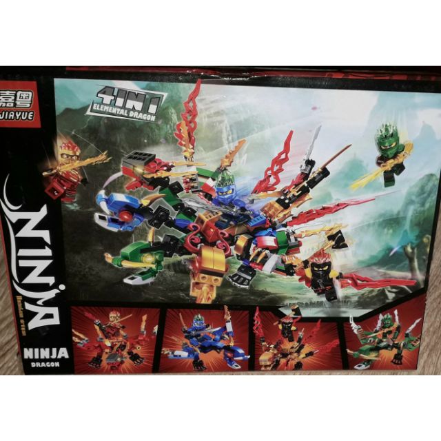 Lắp ráp 1 hộp LegoNinja Rồng 502 có nhiều chi tiết bằng nhựa ABS