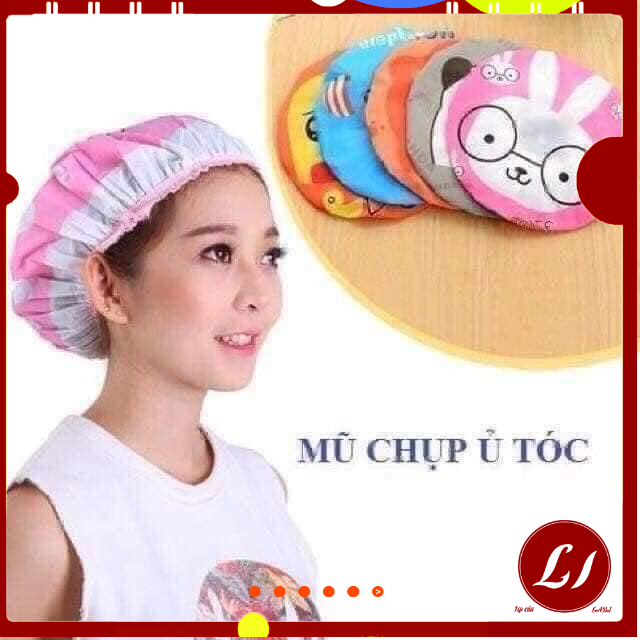 Mũ chụp gội đầu khi tắm nhiều hoạ tiết ngộ nghĩnh- labi