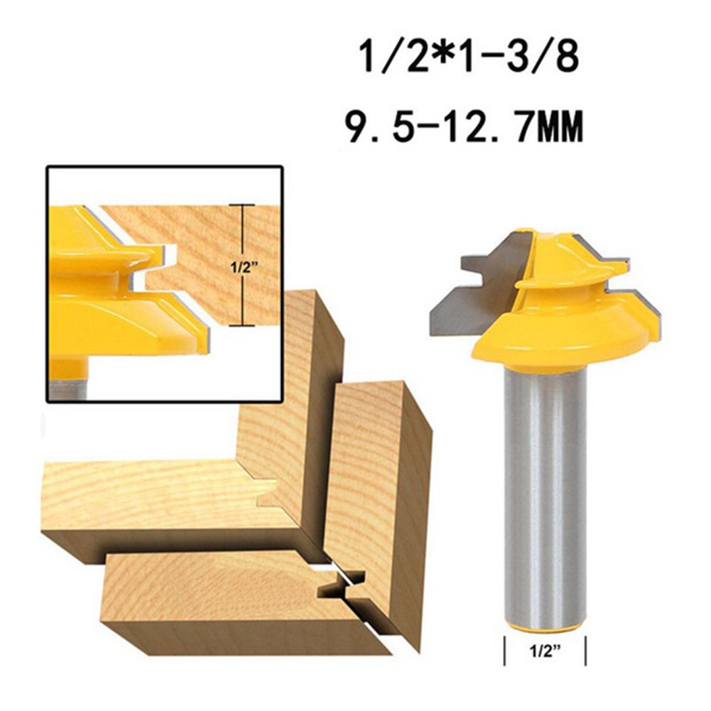 Phay cắt 1/2 * 1/3 góc 45 độ hỗ trợ làm đồ gỗ