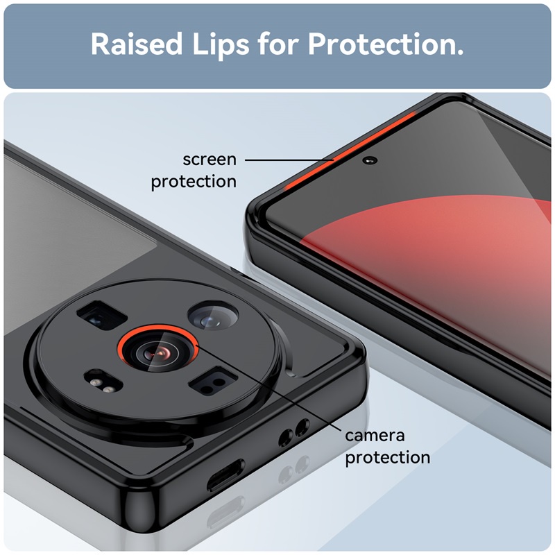 Ốp Điện Thoại PC + Silicone Trong Suốt Chống Sốc Cho Xiaomi 12 S 12S Ultra 12X Pro Lite 5G