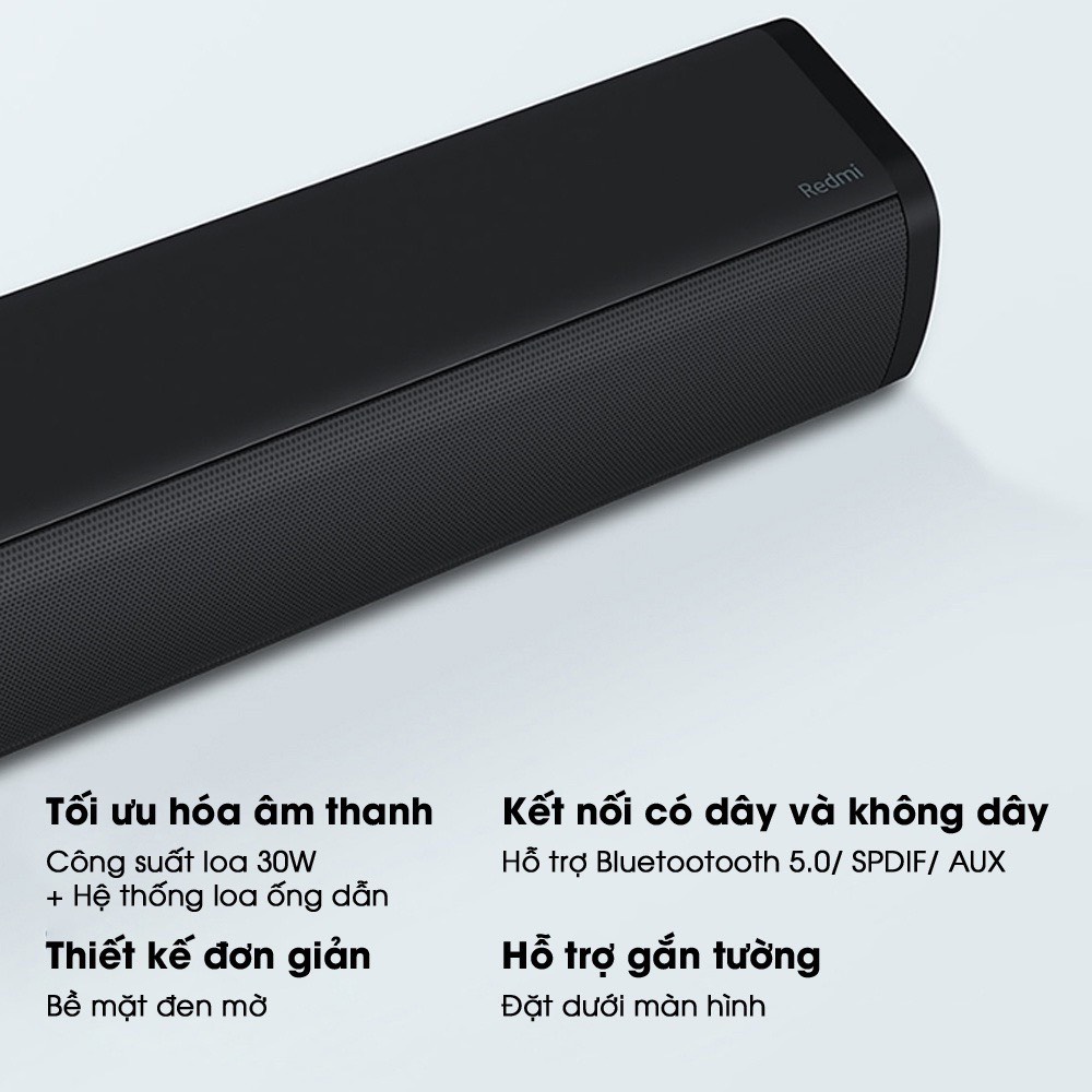 [Hỏa Tốc - HCM] Loa soundbar TV Redmi Hỗ trợ Bluetooth 5.0 Dễ lắp đặt Công suất 30W Âm thanh tuyệt đỉnh - Ngocvienstore