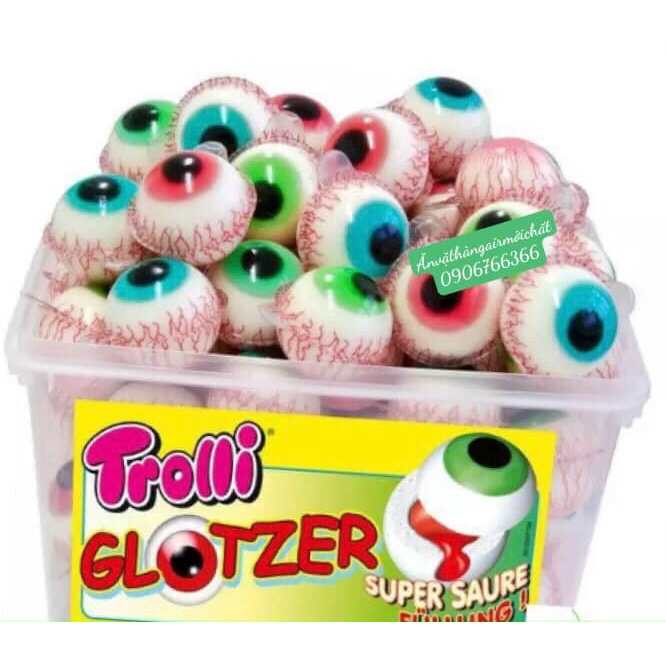 Kẹo Dẻo Mắt Trolli Glotzer Gói 4 Viên, 8 Viên - Hàng Đức