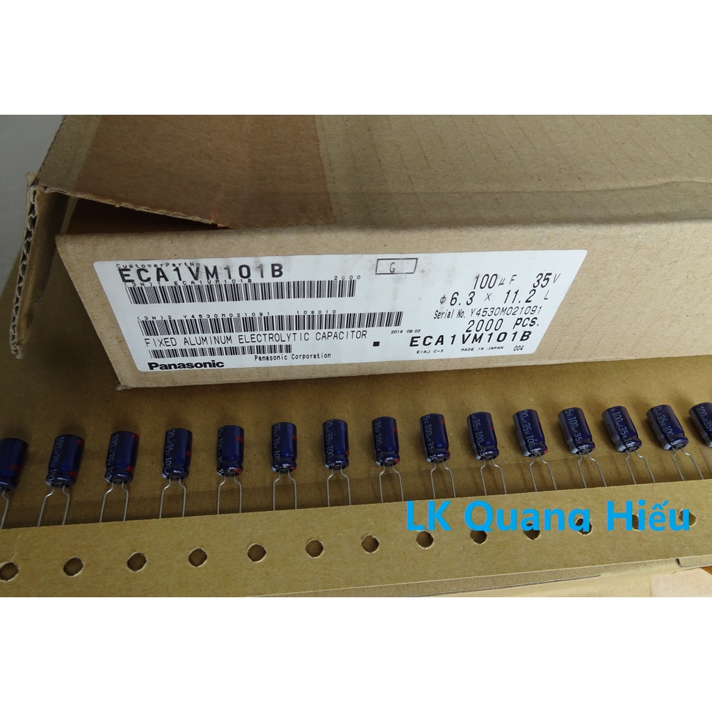 Tụ hóa 35v100uf chính hãng Panasonic mới 100%
