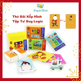 Thẻ Bài Ghép Hình Động Vật Độc Đáo, Thẻ Học Thông Minh, Đồ Chơi SuperBee Nhận Biết Phát Triển Tư Duy