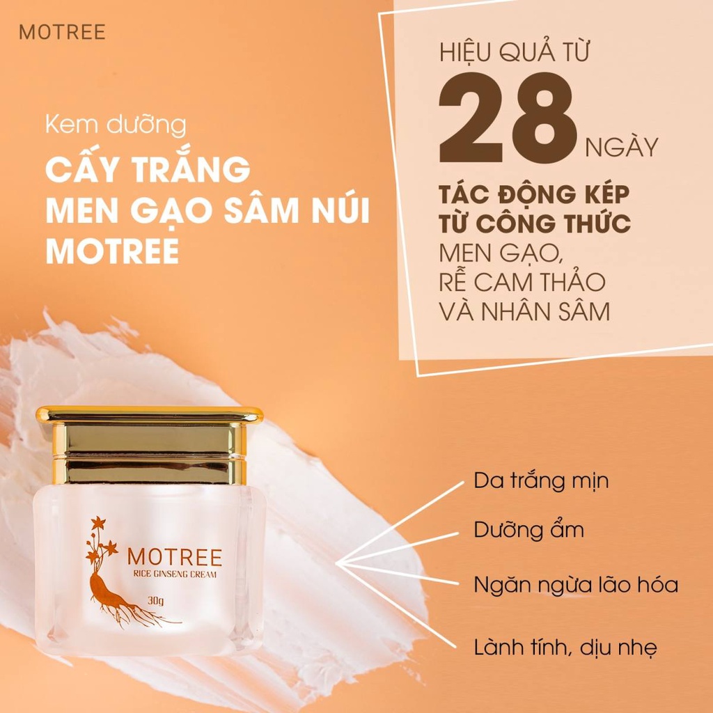 Kem Face cấy trắng men GẠO SÂM NÚI - RICE GINSENG CREAM