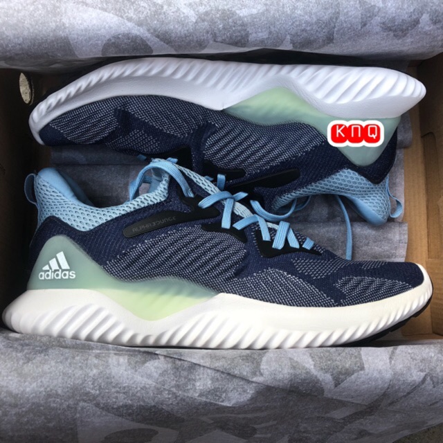 (ẢNH THẬT+VIDEO) giầy sneaker Alpha bounce Xanh ngoc,đế trắng nam nữ