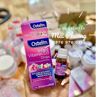 Vitamin D3 dạng giọt Ostelin Infant Vitamin D3 Drops 2.4ml cho bé từ sơ sinh - 12 tuổi