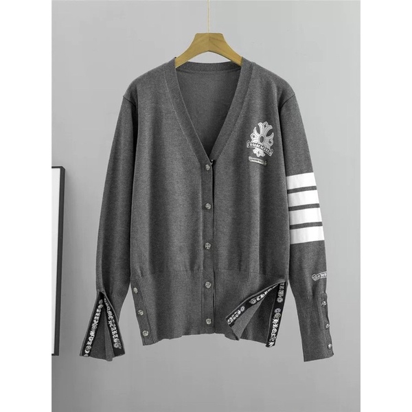 Áo khoác Cardigan TB THOM BROWNE bản cao cấp, Áo len dệt kim THOM BROWNE kẻ sọc phong cách hàn quốc cho các cặp đôi