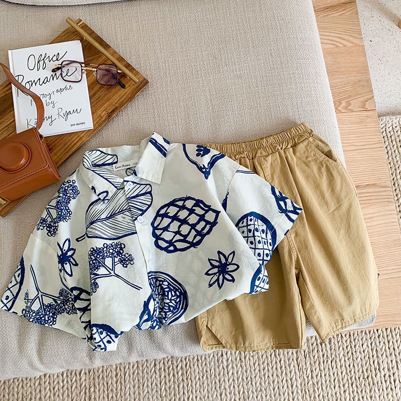 Áo Sơ Mi Ngắn Tay Thời Trang Mùa Hè Dành Cho Bé Trai 2022