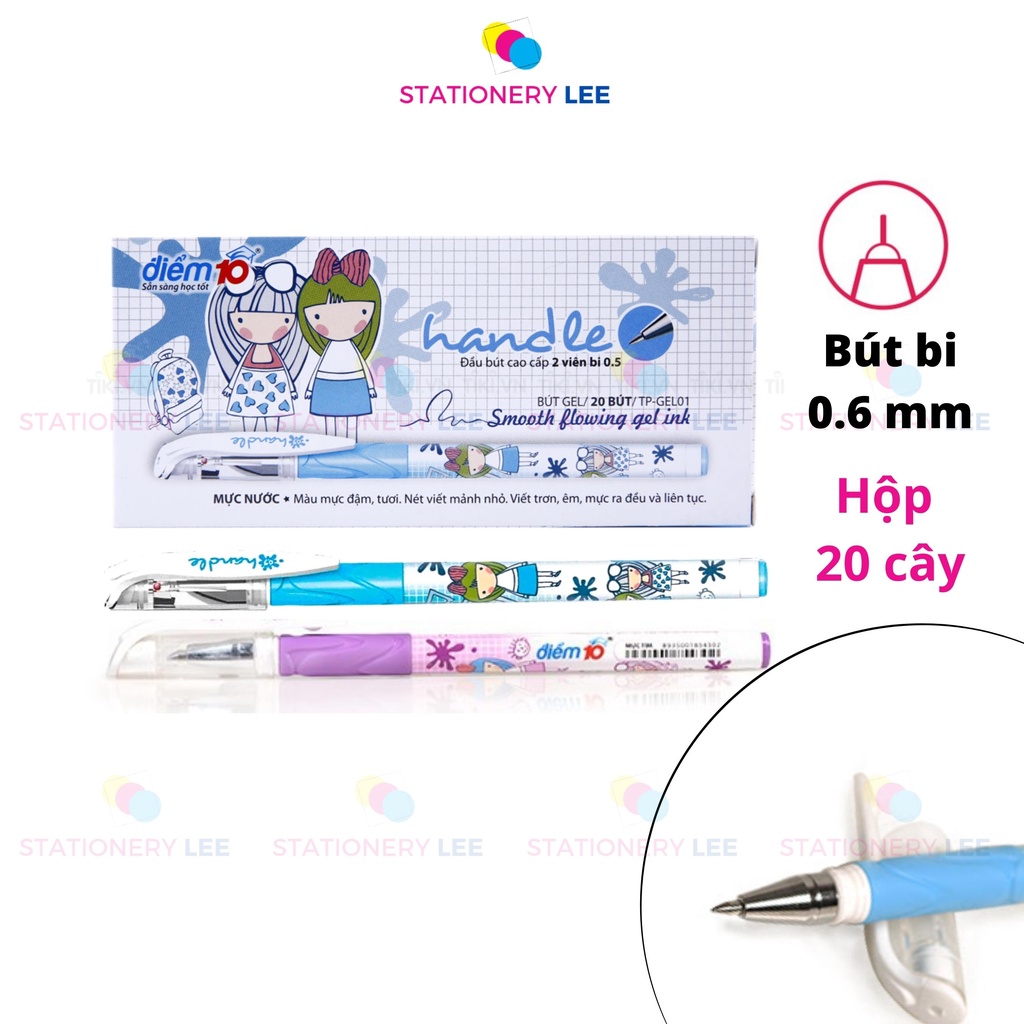 Bút Gel Handle Điểm 10 TP-GEL01 (Hộp 20 bút)