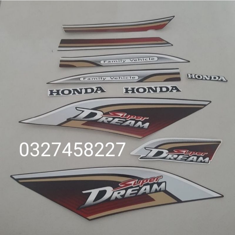 Bộ tem dán xe Super DREAM lùn 110 đời 2014