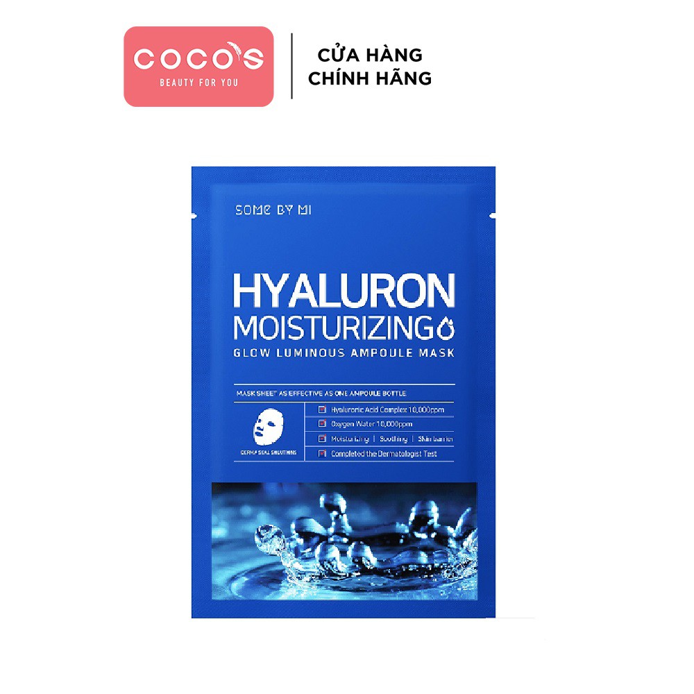 Mặt Nạ Giấy Some By Mi Hyaluron Moisturizing Sheet Mask 25gr_Xanh Dương