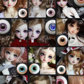 Mắt thủy tinh cao cấp cho bjd các size