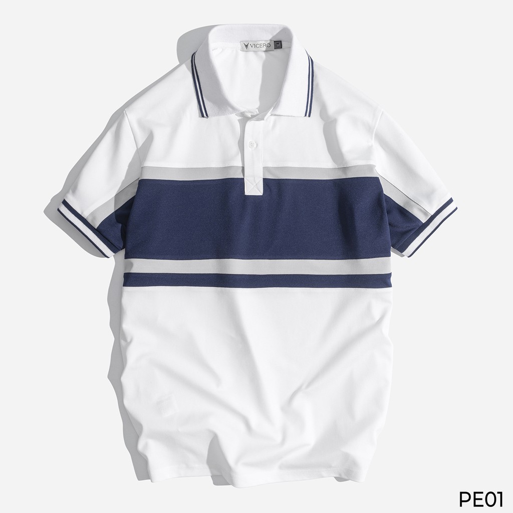Áo Thun POLO Nam Có Cổ Tay Ngắn Trơn Phong cách Trẻ Trung VICERO