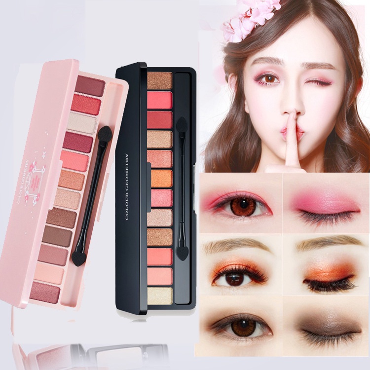 Phấn Mắt 12 Ô Màu Lameila Play Color Eyes Kèm Cọ Trang Điểm MOCCO Nội địa trung P12