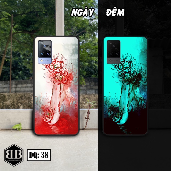 Ốp lưng kính Dạ Quang Vivo V21 5G phát sáng trong đêm bao chất lương,bao giá thành