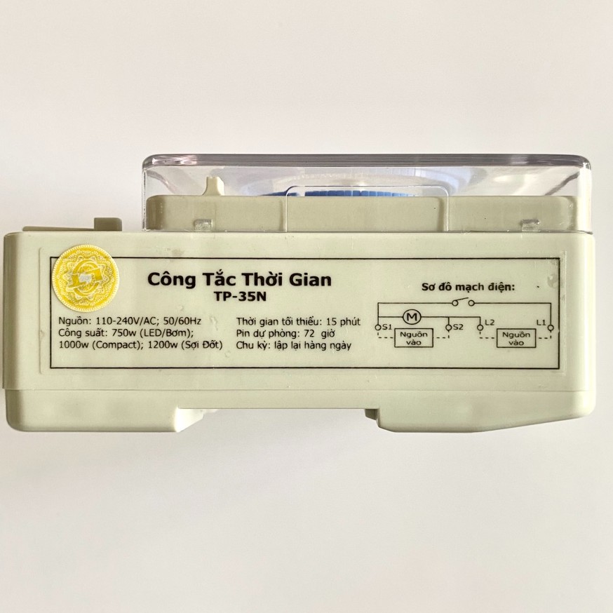 Công tắc hẹn giờ cơ 15A timer 24h 35N