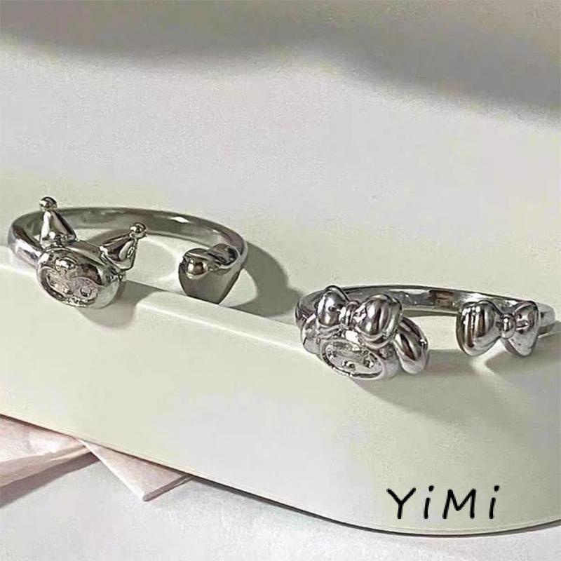 Nhẫn Hở Tùy Chỉnh Thiết Kế Hình Sanrio Kuromi My Melody Dễ Thương Làm Quà Tặng Cho Bé Gái