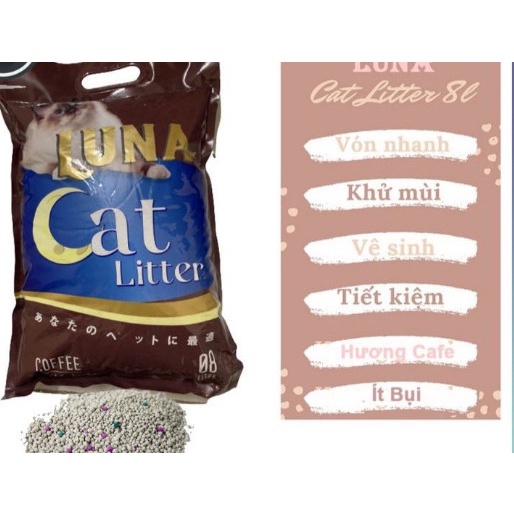 Hỏa tốc - cát vệ sinh nhật Luna siêu vón túi siêu khử mùi - CAFE