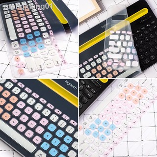 🍁Phim Dán Bàn Phím Hoạt Hình🍁 Miếng Dán Bảo Vệ Bàn Phím Máy Tính Bằng Silicon Trong Suốt Chống Bụi Họa Tiết Hoạt Hình Dễ Thương Cho Logitech K480 K380