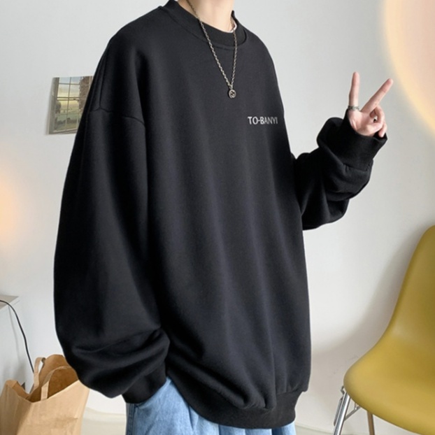 Áo sweater màu áo sweater trơn  in họa tiết áo sweater form rộng thời trang áo nỉ sweater nữ Hàn Quốc trẻ trung áo len nam nữ