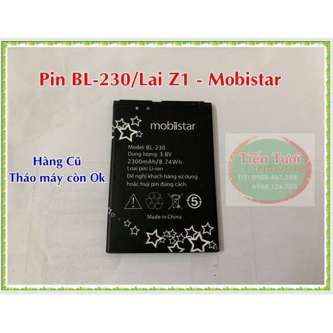 Pin BL230-Lai Z1 Mobistar (Pin Cũ )