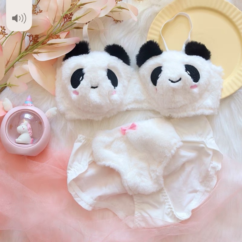 Bộ đồ lót bông thêu hình đáng yêu