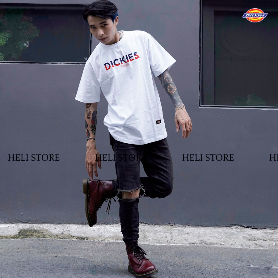 Áo thun Dickies - Teeshirt Dickies Original - Đen &amp; Trắng - Unisex nam nữ.