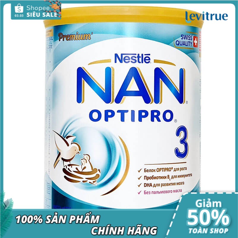 Sữa cao cấp👨‍❤️‍💋‍👨Freeship👨‍❤️‍💋‍👨NAN NGA Số 3 800G OPTIPRO (từ 12 tháng trở lên) nội địa