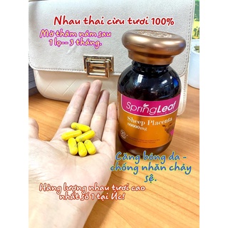Nhau Thai Cừu Sheep Placenta SpringLeaf Viên Uống Điều Hòa Cơ Thể 60000mg 120 Viên Và 80000mg 90 Viên