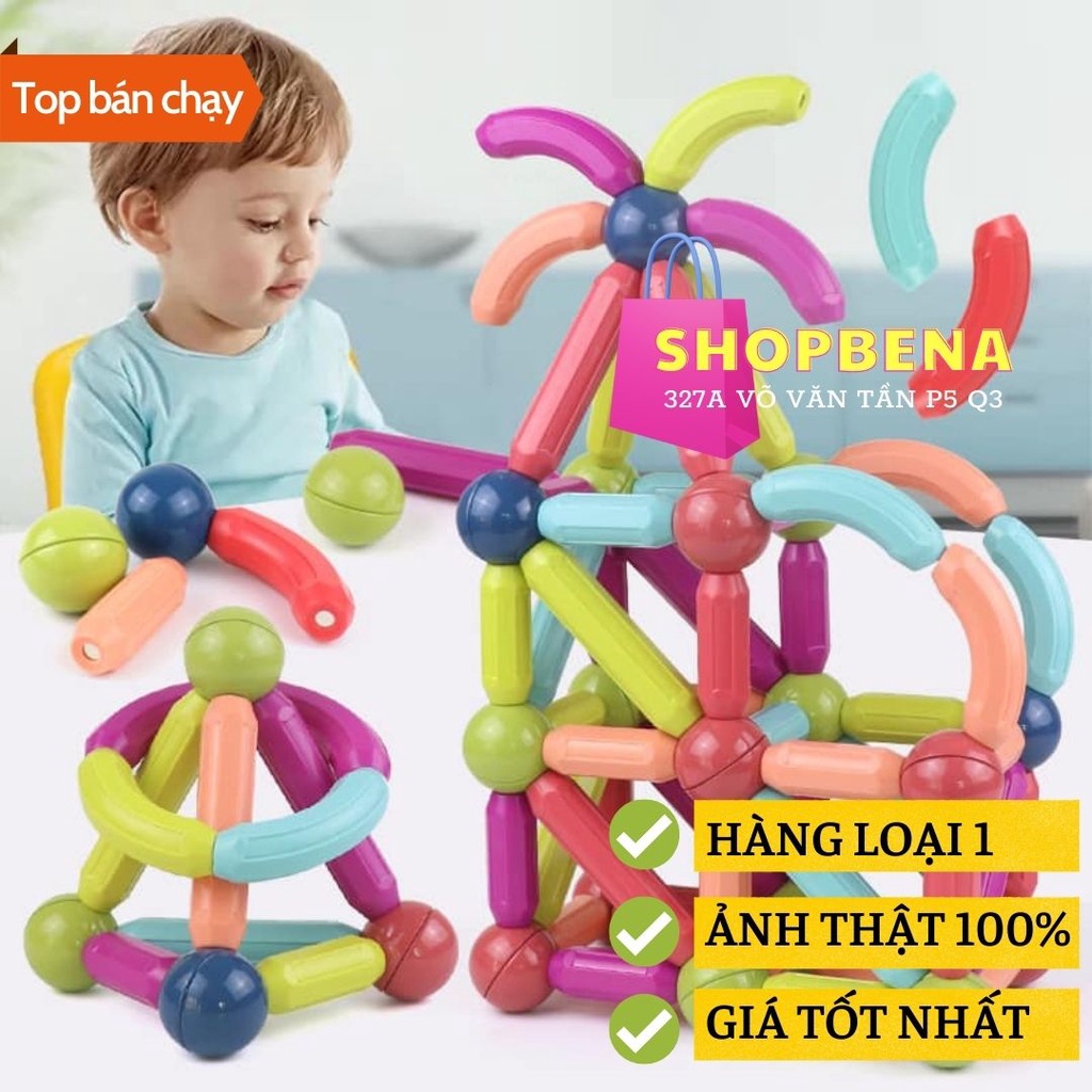 Bộ Xếp hình nam châm , đồ chơi xếp hình lego đồ chơi xếp hình phát triển trí thông minh sáng tạo cho bé