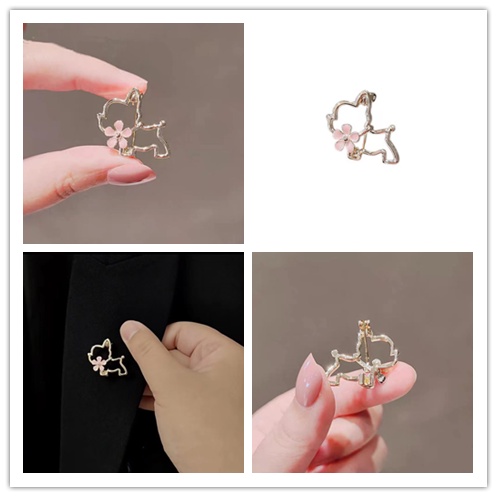 Huy Hiệu Cài Áo Kim Loại Hình Chú Cún Dễ Thương