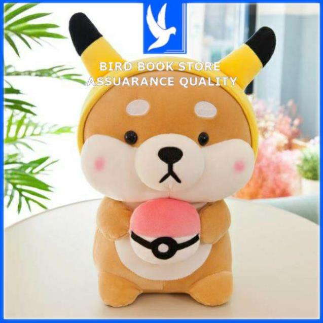 Gấu bông gối ôm chú chó Shiba Cosplay đáng yêu nghộ nghĩnh Bird book Bird book